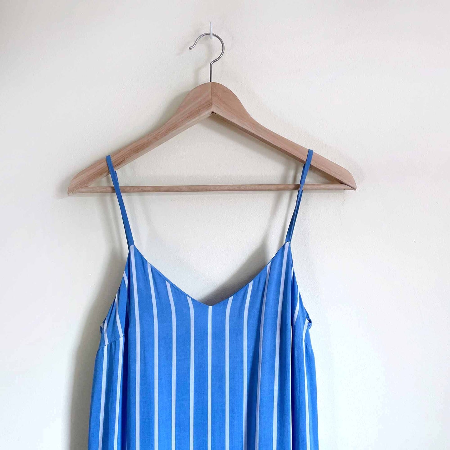 club monaco blue stripe sarana slip dress - size 00