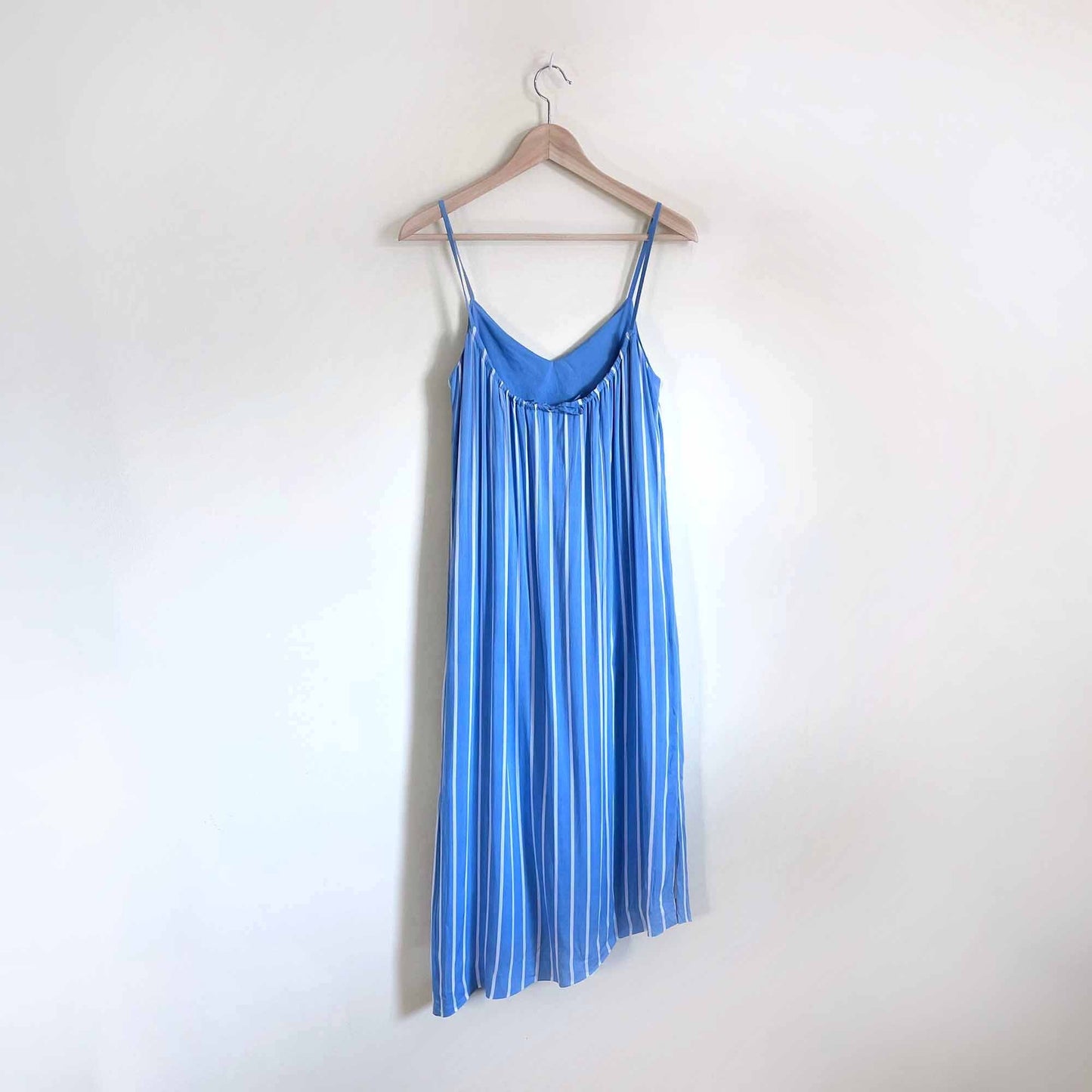 club monaco blue stripe sarana slip dress - size 00