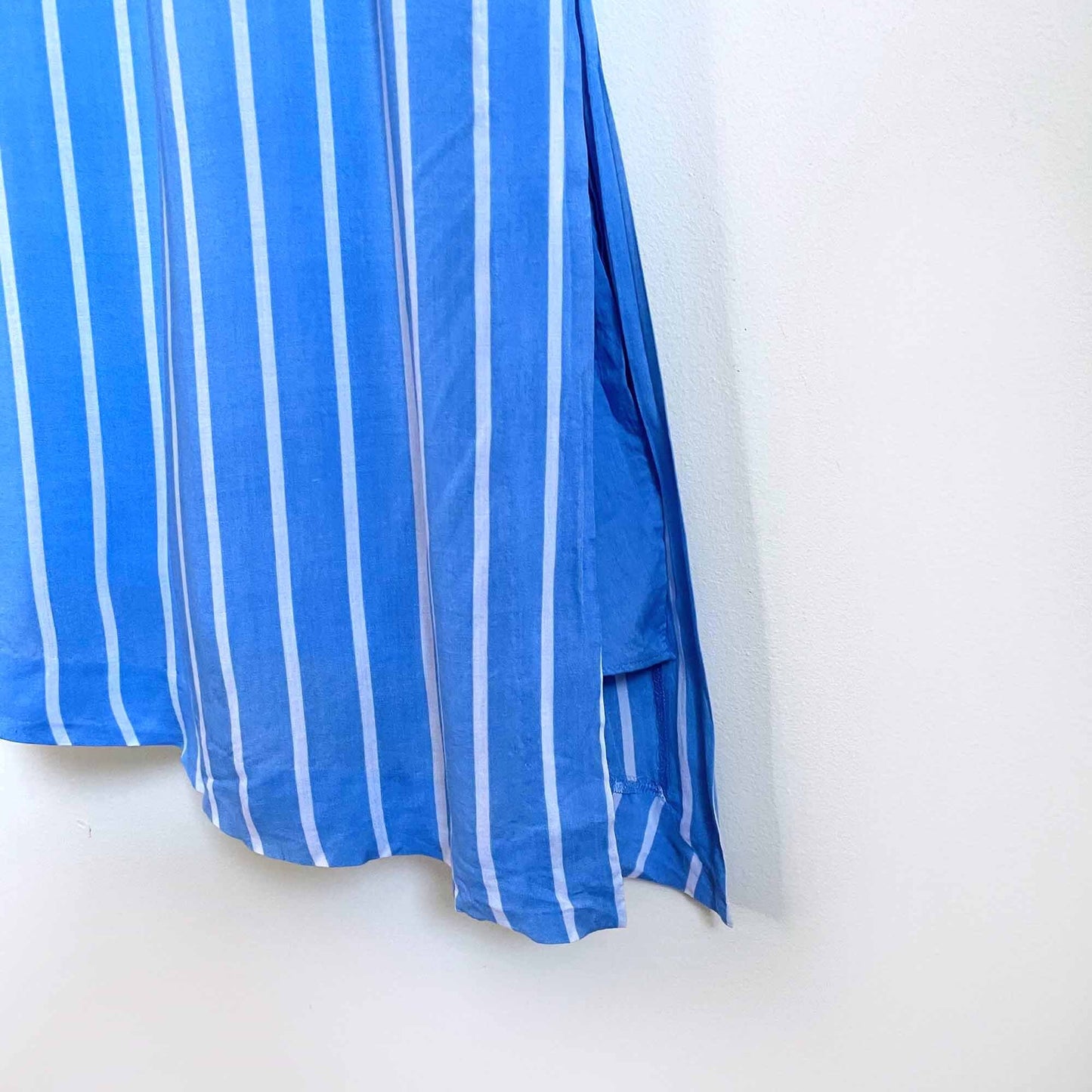 club monaco blue stripe sarana slip dress - size 00