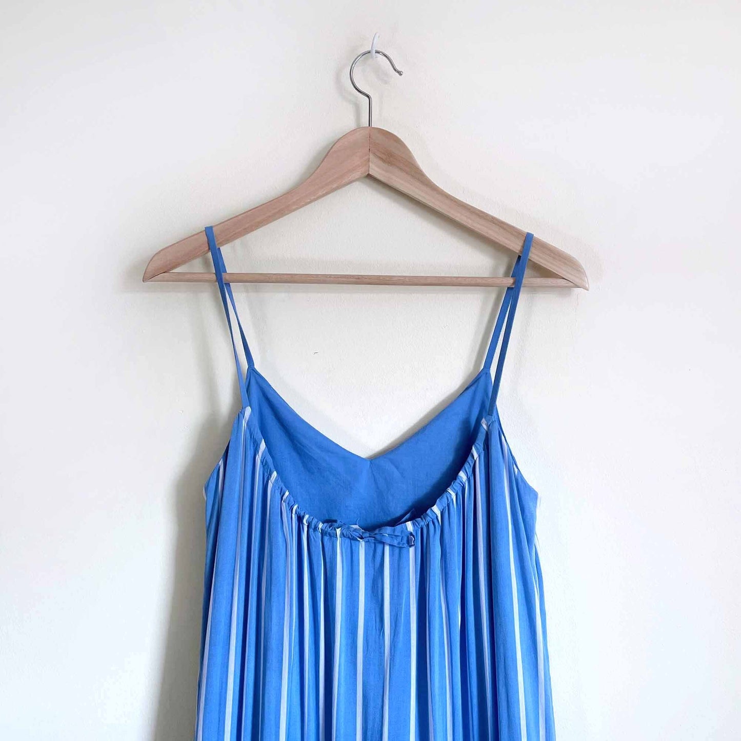 club monaco blue stripe sarana slip dress - size 00