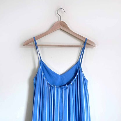 club monaco blue stripe sarana slip dress - size 00