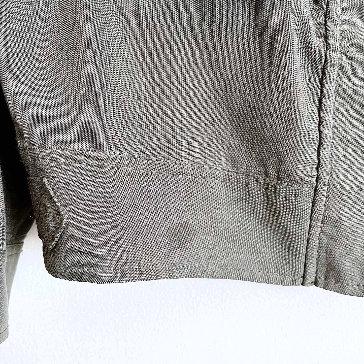 club monaco short khaki utility jacket - size small