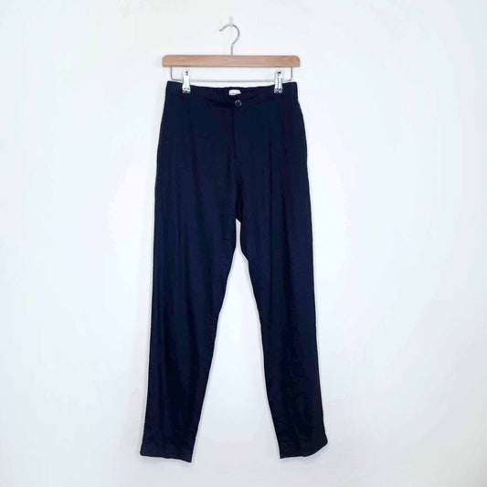 club monaco linen-blend trouser with drawstring - size xs