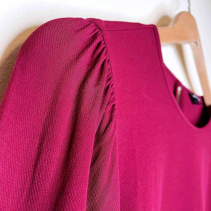 club monaco amund blouse with pleated bell sleeves - size xs