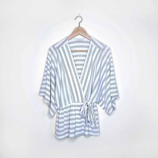 Club Monaco wrap and tie striped top - size Medium