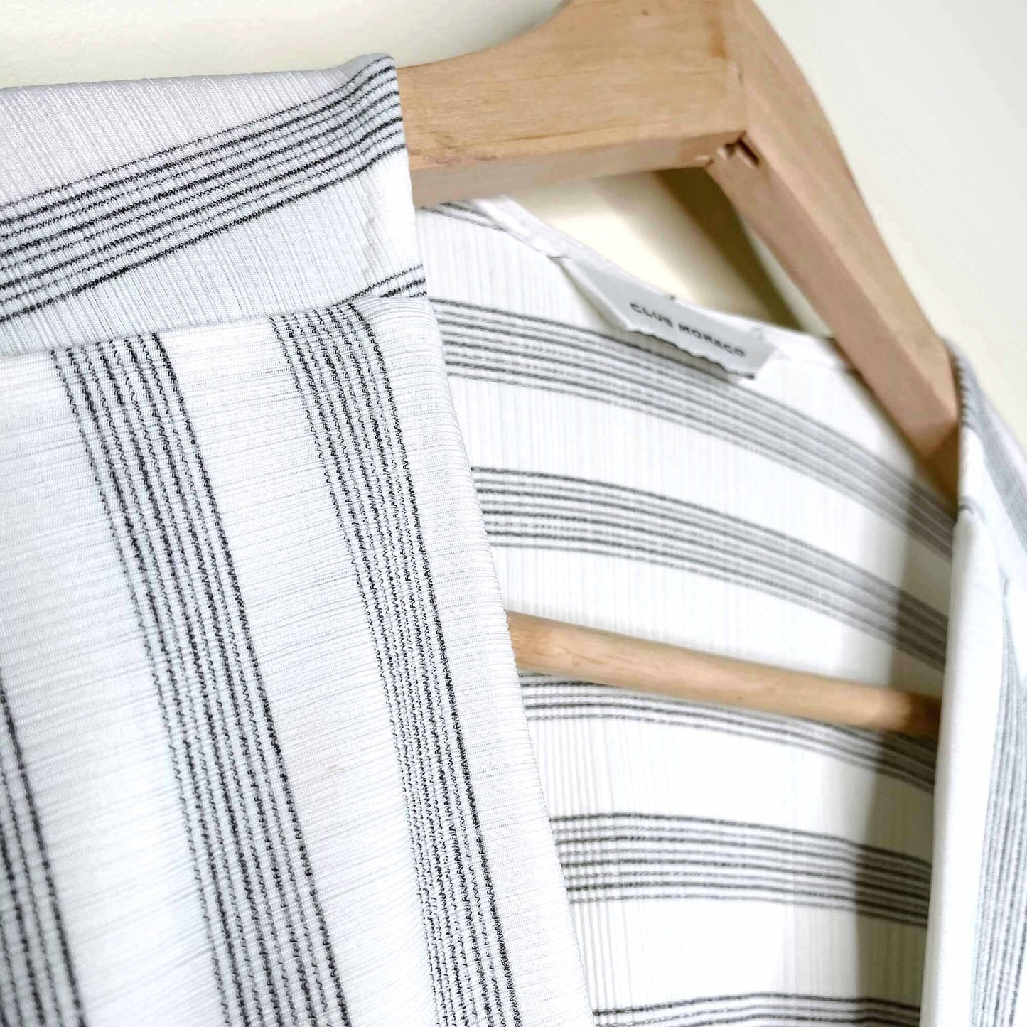 Club Monaco wrap and tie striped top - size Medium