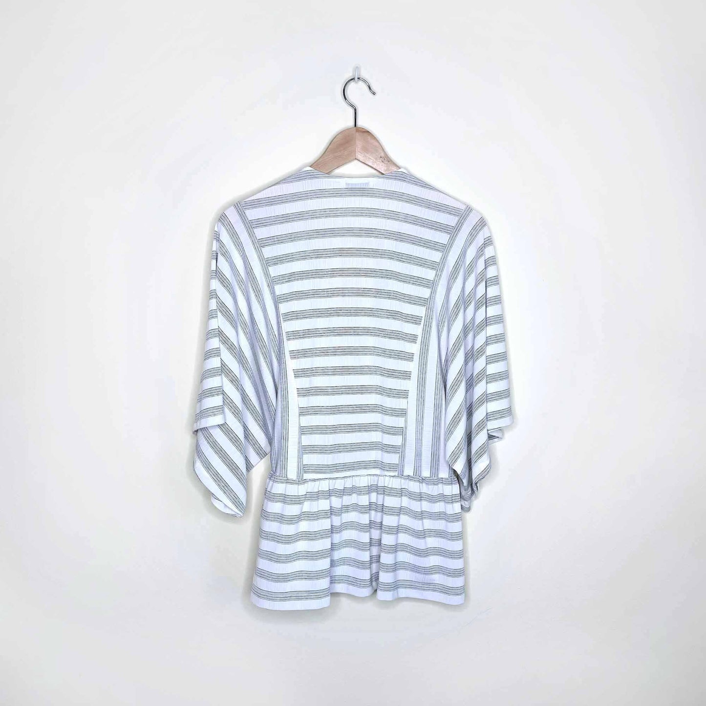 Club Monaco wrap and tie striped top - size Medium