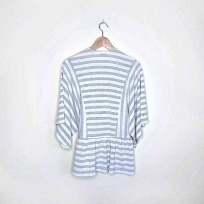 Club Monaco wrap and tie striped top - size Medium