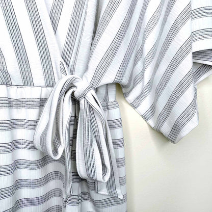 Club Monaco wrap and tie striped top - size Medium