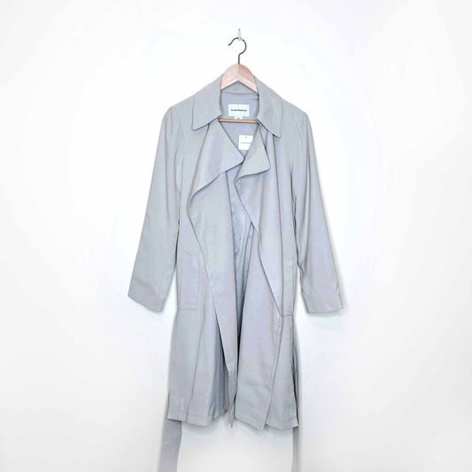 nwt club monaco belted ealdyn trench in sage green - size small