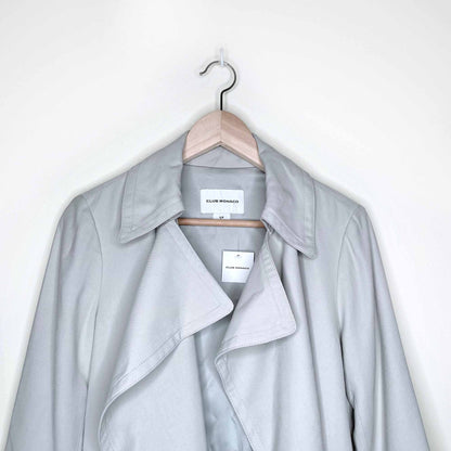 nwt club monaco belted ealdyn trench in sage green - size small