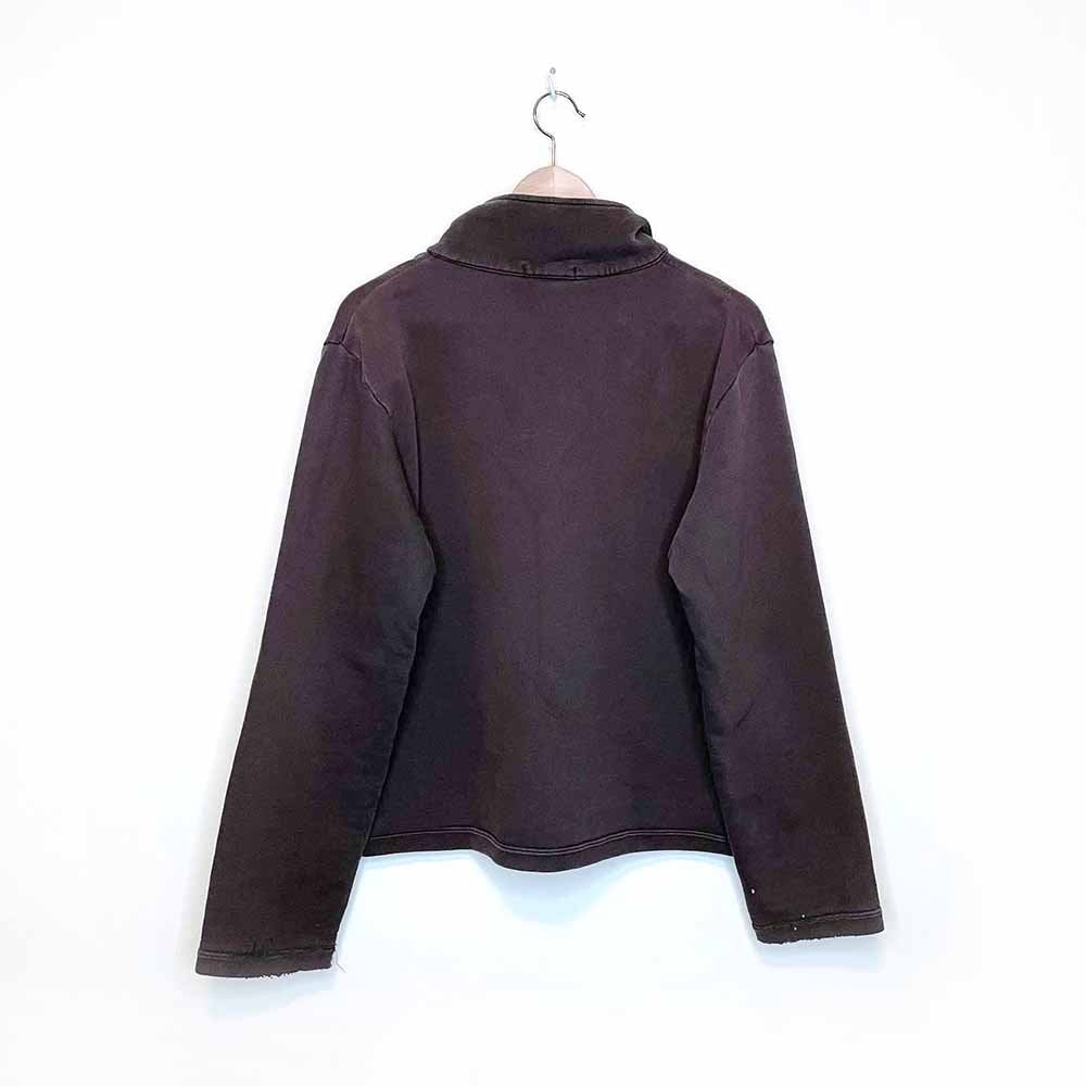 vintage club monaco sport cmx 1/a zip sweatshirt - size large