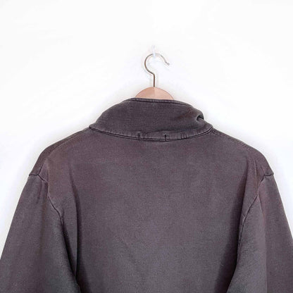 vintage club monaco sport cmx 1/a zip sweatshirt - size large