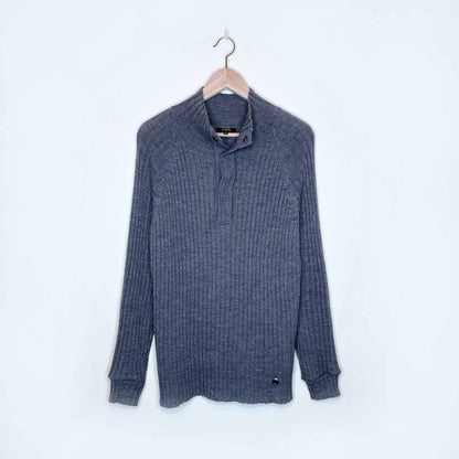 costume national cnc ribbed wool-alpaca pullover sweater - size medium