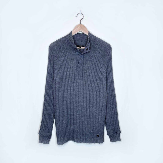 costume national cnc ribbed wool-alpaca pullover sweater - size medium
