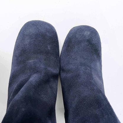 cnc costume national blue suede heeled knee high boots - size 39