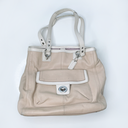 coach cream penelope leather shoulder bag