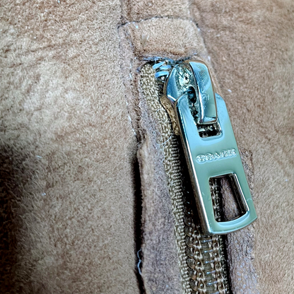 coach keely shearling wedge knee high boots - size 5