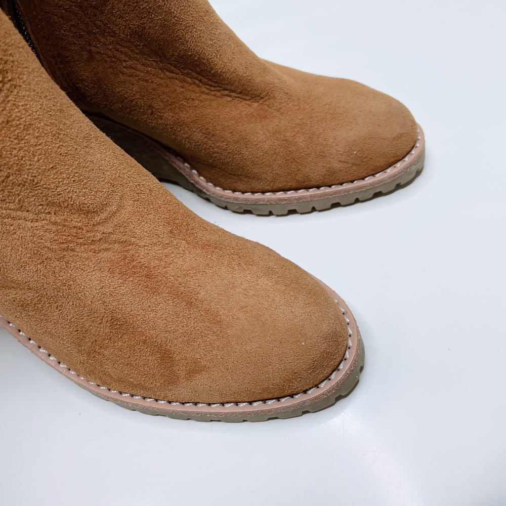 coach keely shearling wedge knee high boots - size 5