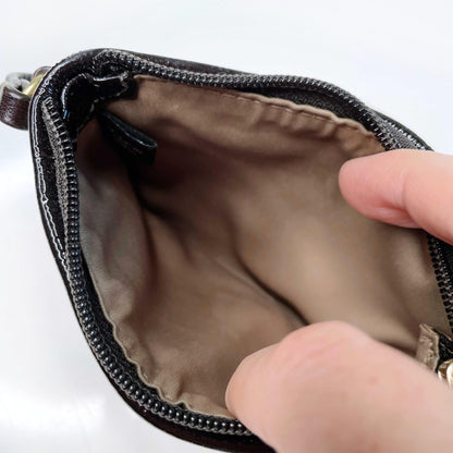 coach tan c monogram madison wristlet