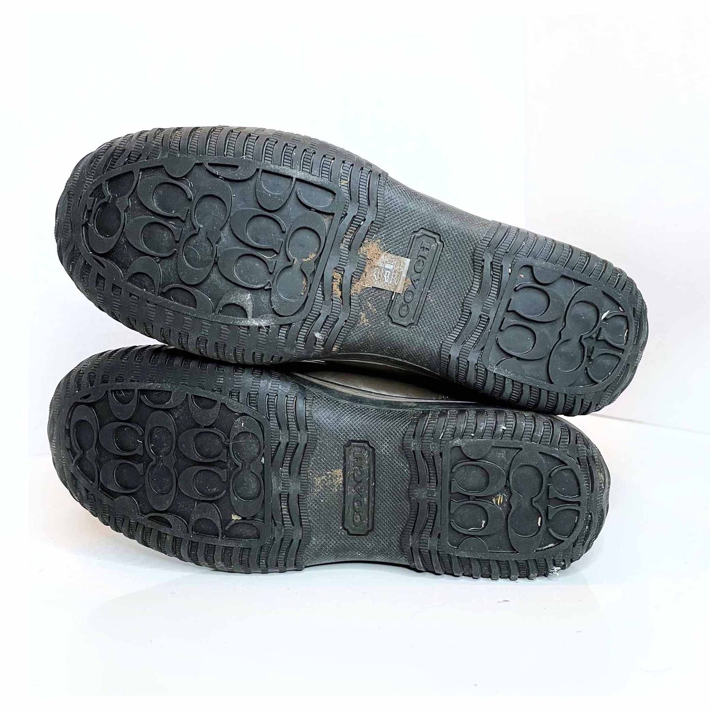 coach sage winter mid-calf lace up sherpa-lined boots - size 7.5