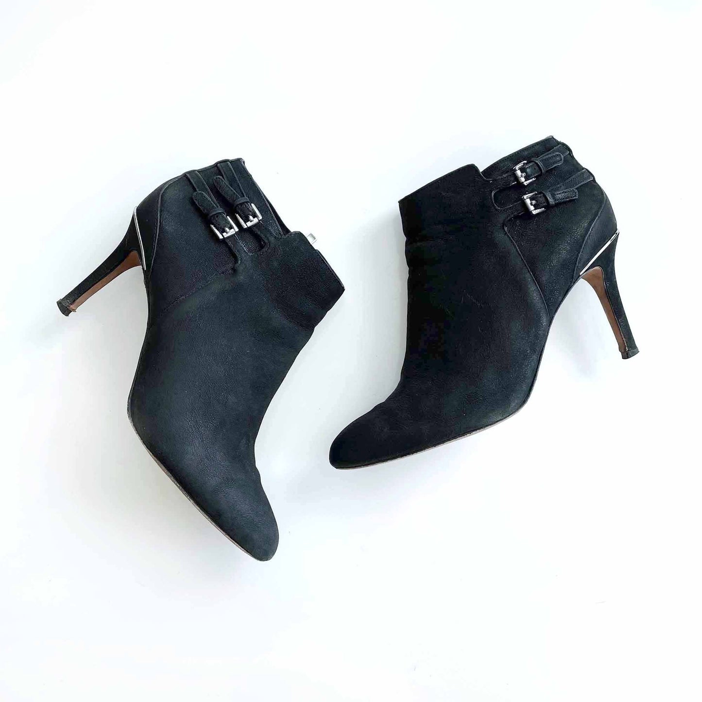 coach black pebbeld leather daphney booties - size 7.5