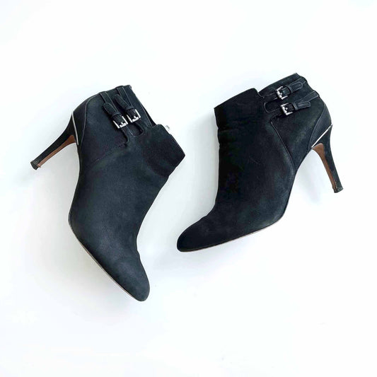 coach black pebbeld leather daphney booties - size 7.5