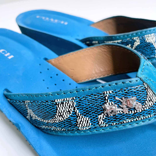 Coach Jolene platform wedge thong sandal - size 7