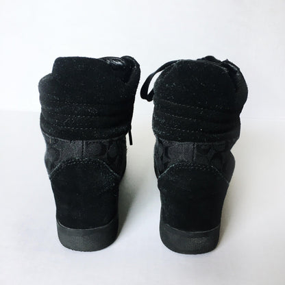 Coach Alara Suede Wedge Sneaker - size 6.5