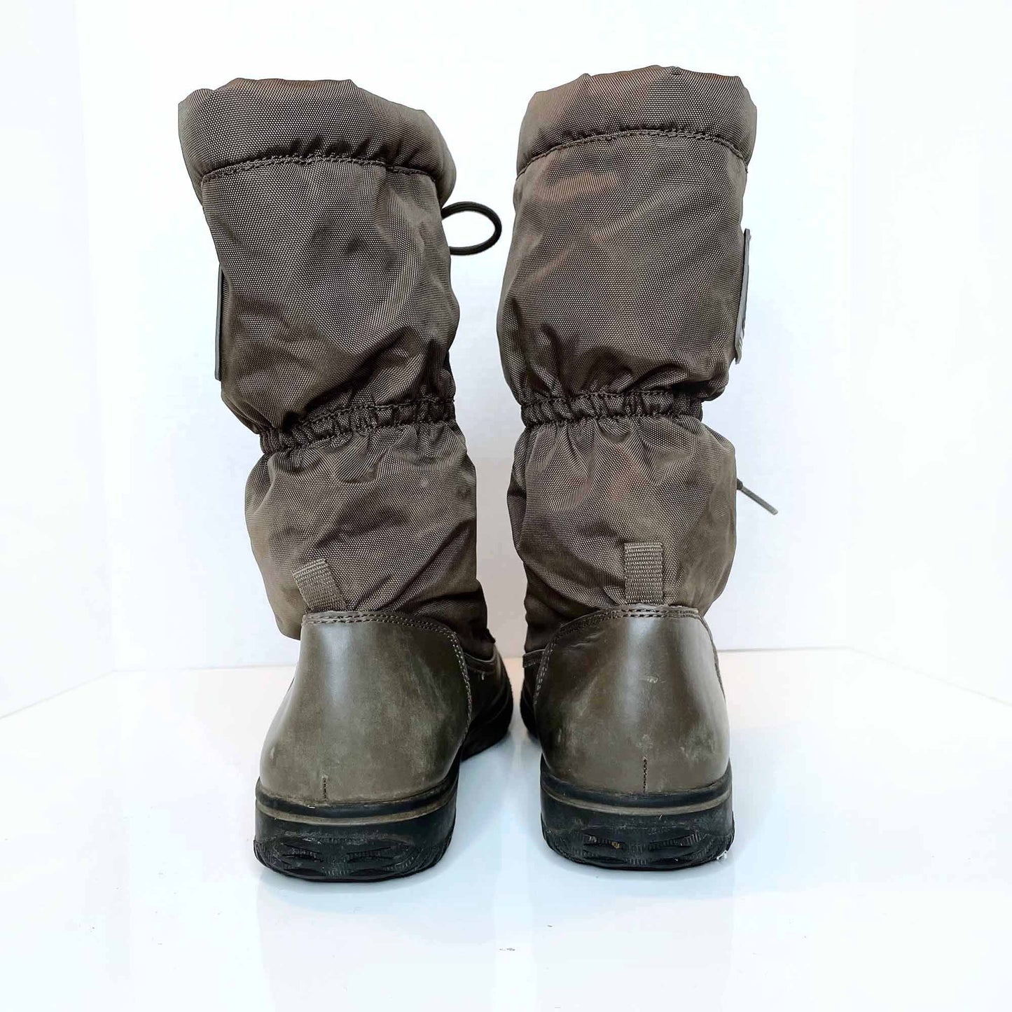 coach sage winter mid-calf lace up sherpa-lined boots - size 7.5