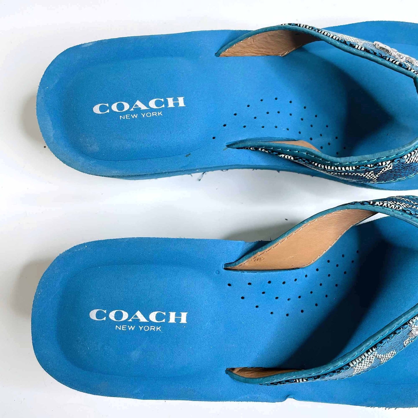 Coach Jolene platform wedge thong sandal - size 7