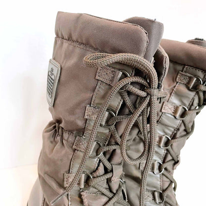 coach sage winter mid-calf lace up sherpa-lined boots - size 7.5