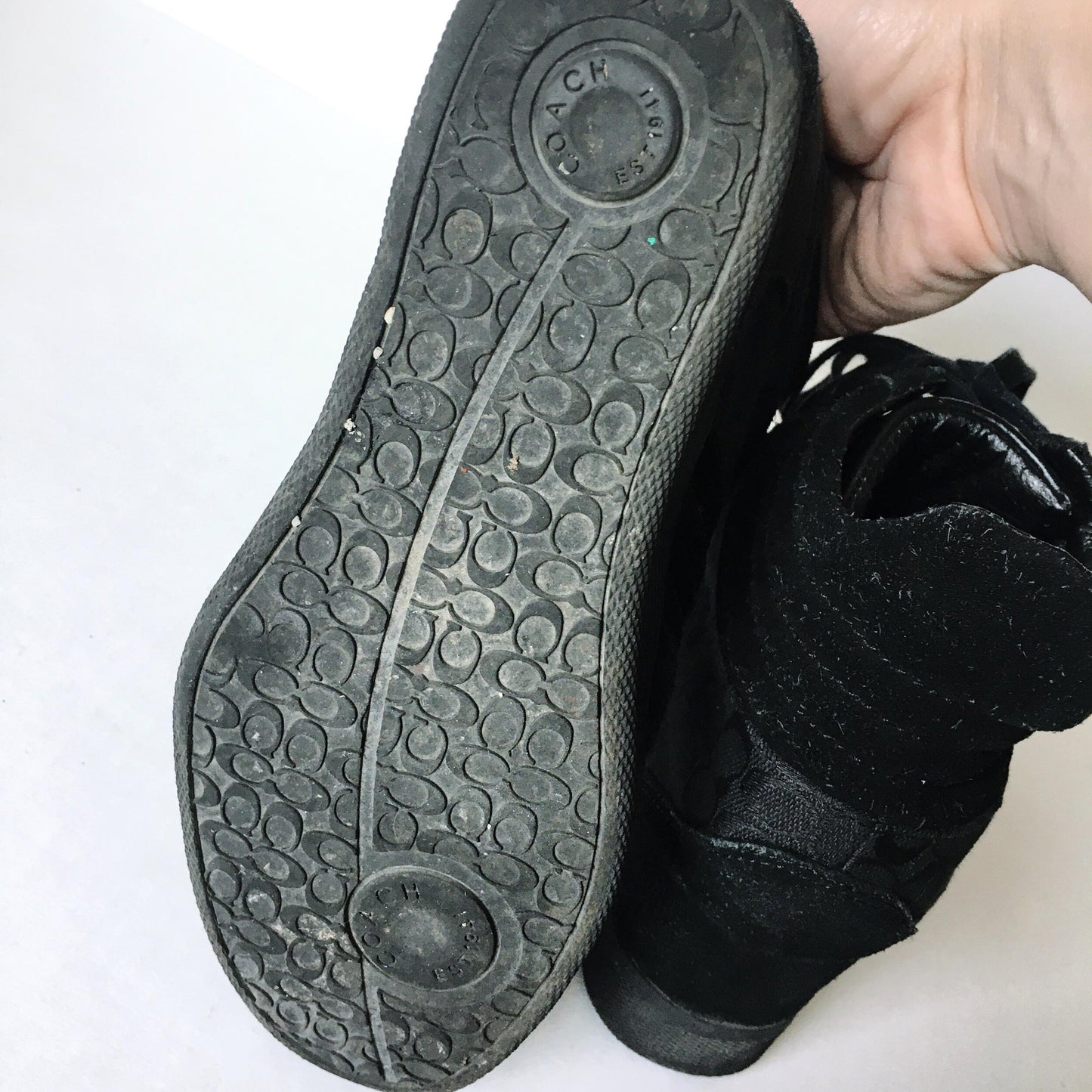 Coach Alara Suede Wedge Sneaker - size 6.5