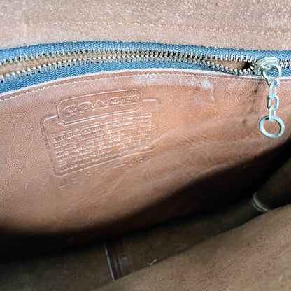 Vintage Coach brown turnlock shoulder bag