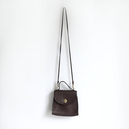 Coach turnlock flap leather cross body purse