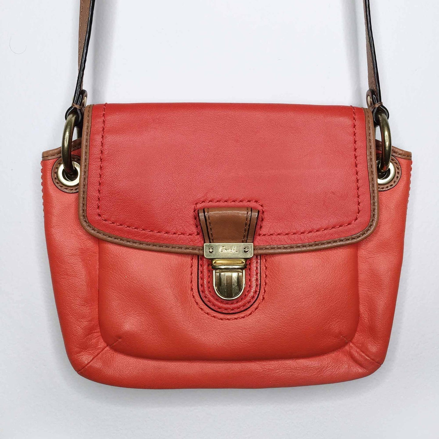 coach mini coral leather crossbody