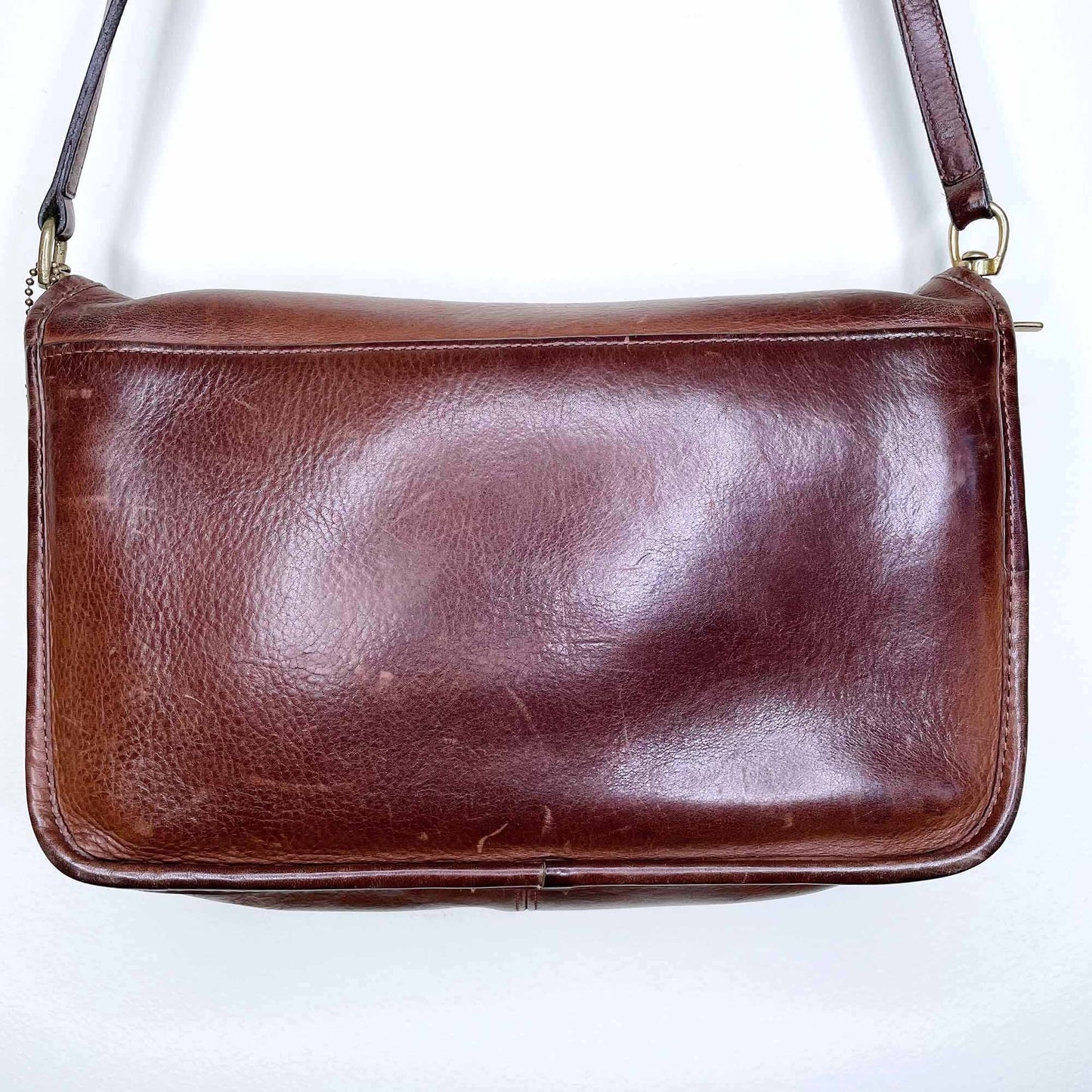 Vintage Coach brown turnlock shoulder bag
