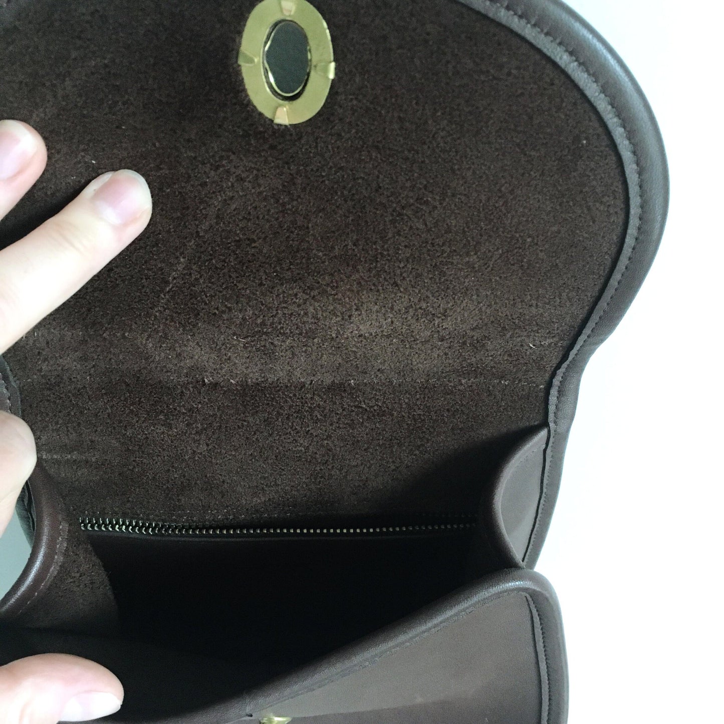 Coach turnlock flap leather cross body purse