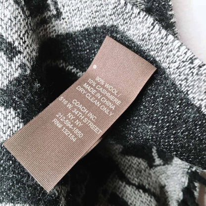 Coach wool-cashmere horse &amp; carriage scarf