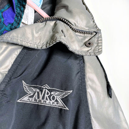 vintage sundown avro airplane puffer jacket - size medium