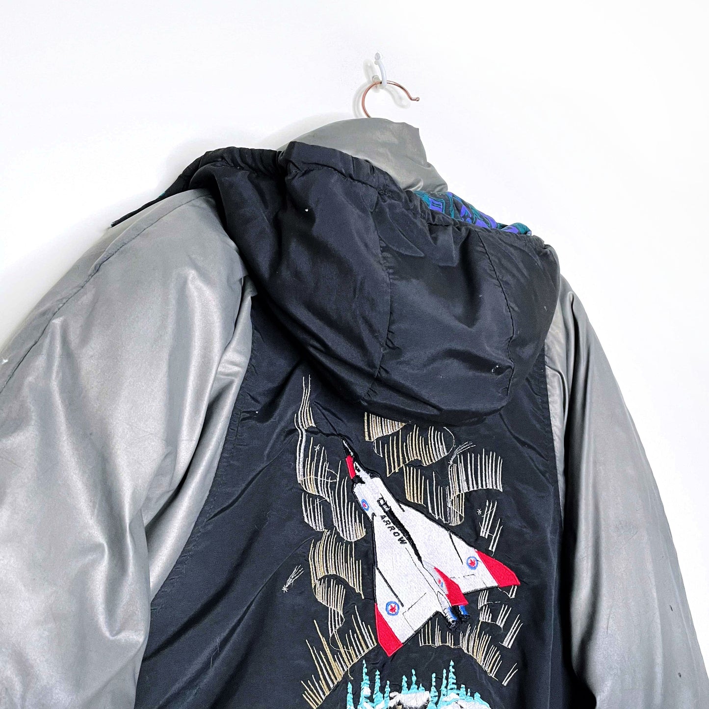 vintage sundown avro airplane puffer jacket - size medium