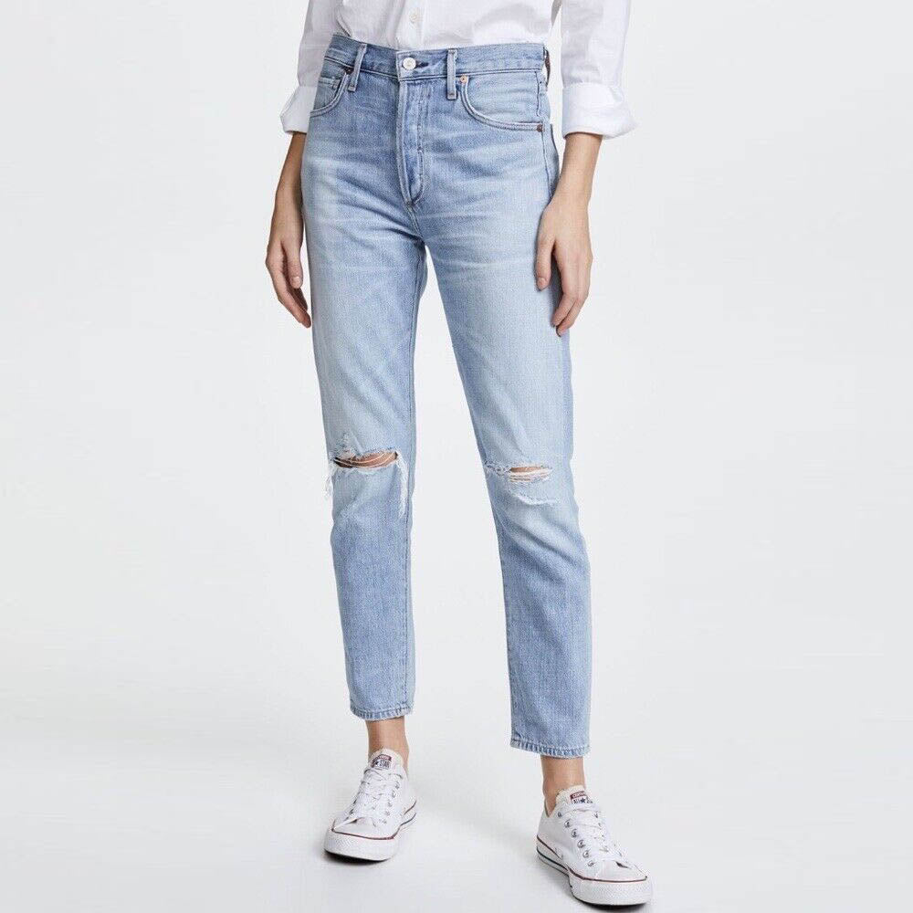 citizens of humanity liya high rise classic fit crop jeans - size 22 (fit like 25)