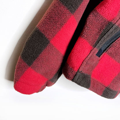 men's columbia red buffalo plaid bugaboo fleece interchange jacket - size xxl