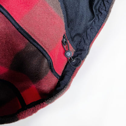 men's columbia red buffalo plaid bugaboo fleece interchange jacket - size xxl