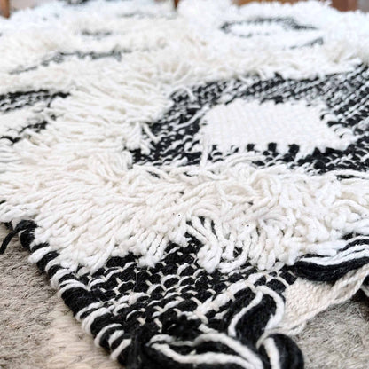 colin + justin moroccan diamond weave fringe boho area rug