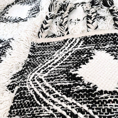 colin + justin moroccan diamond weave fringe boho area rug