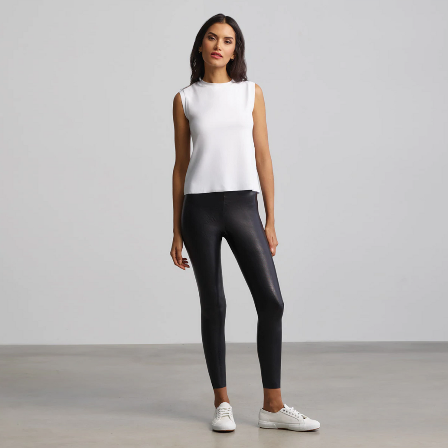 commando 7/8 faux leather high rise legging - size medium