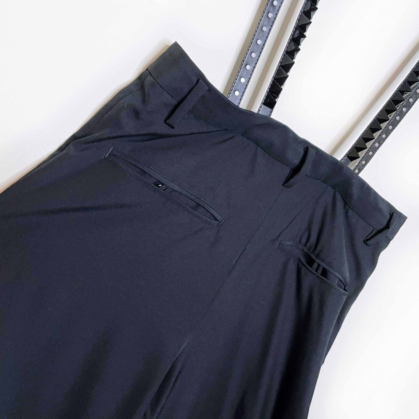 noir kei ninomiya x comme de garcons black studded harness trousers - size small