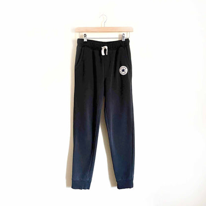 kids converse black slim joggers - size xl