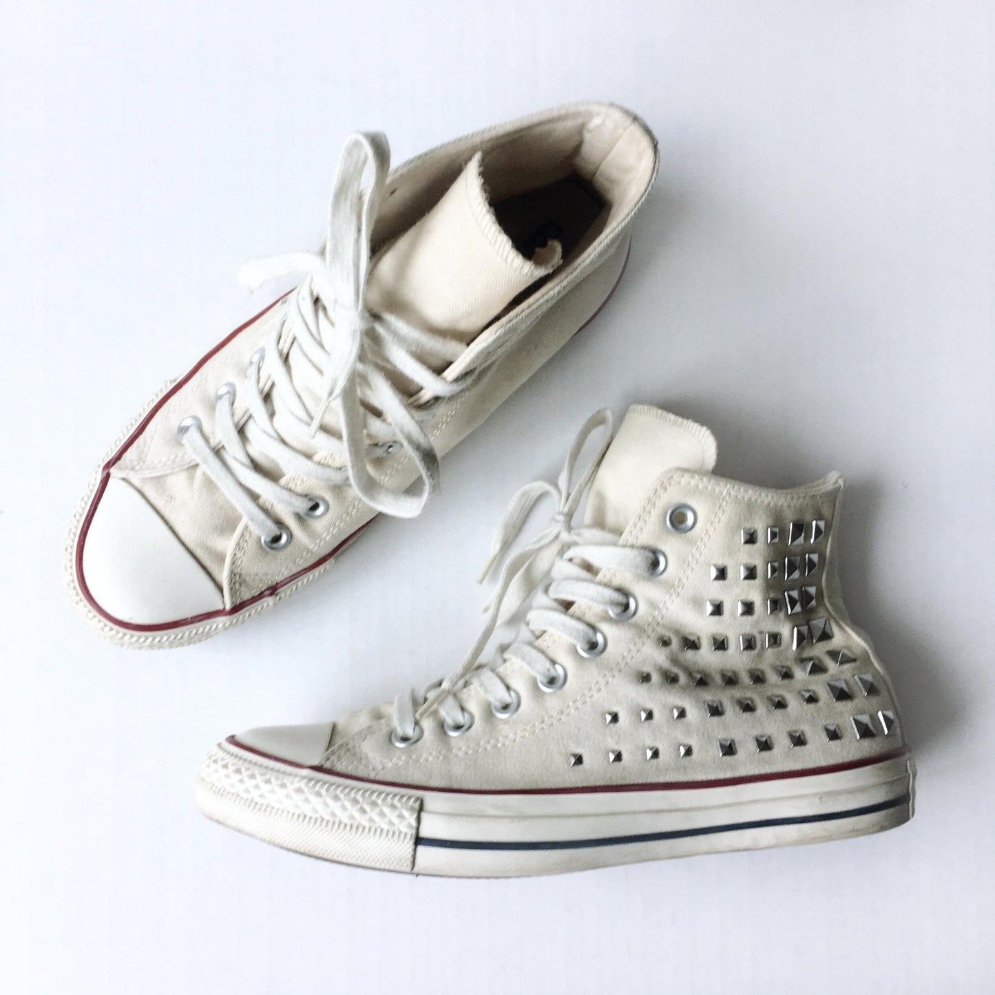 Converse All Star Studded High Tops - size 9